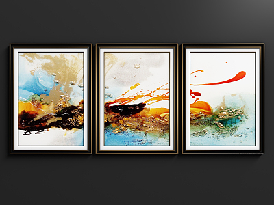 Modern abstract painting 3d model