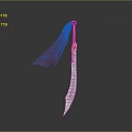 Sharp Ornamental Scimitar With Silver Blade Golden Hilt And Red Decorative Cloth