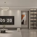 Modern Minimalist Living And Dining Room With Comfortable Sofa And Elegant Wall Art Simple Lighting
