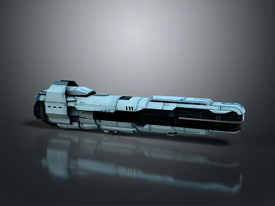 Futuristic Sci Fi Weapon Design With Metallic Surface And Advanced Structure 3d model