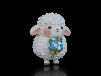 Lamb cute hand 3d model