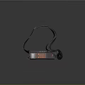 Portable Device With Antenna Display Screen And Control Panel In Dark Casing
