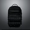 Rugged Dark Tactical Backpack With Multiple Straps Utility Pockets And Durable Design 3d model