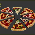Delicious Pizza Slices with Fresh Tomato Olives Mushrooms and Melted Cheese
