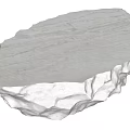 Natural White Stone Coffee Table With Textured Surface And Irregular Shape 3d model