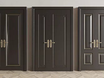 Modern child and mother door entry door security door 3d model