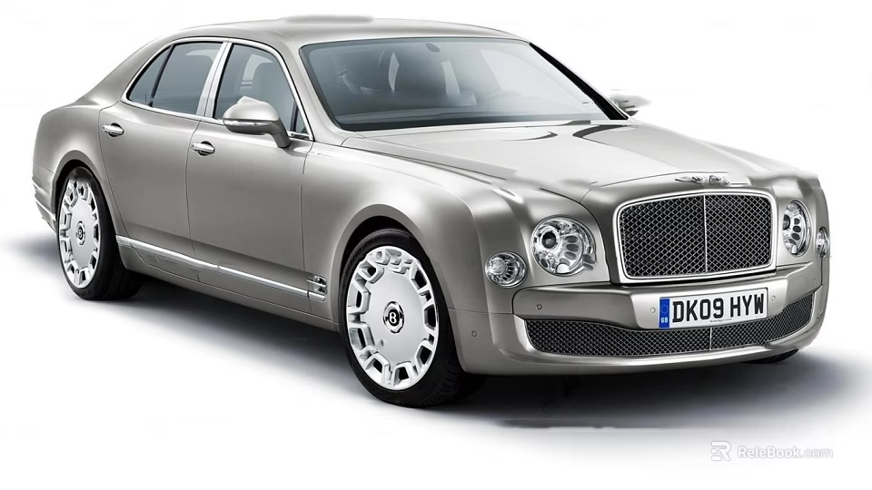 Luxury Silver Sedan With Elegant Design Chrome Grille And Stylish Wheels 3d model 