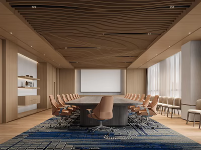 Modern Meeting Room Meeting Table and Chair 3d model