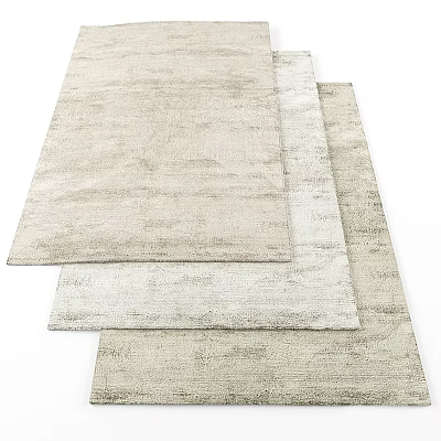 High Quality Light Colored Square Rugs With Soft Textured Pattern Design 3d model