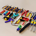 Tools Screwdriver Vise 3d model