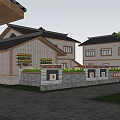 Rural Self Built House In Traditional Chinese Style With Wooden Structure Tile Roof And Courtyard