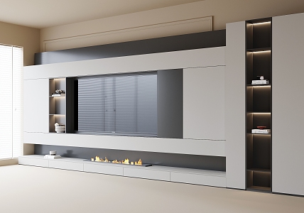 TV background wall TV wall TV cabinet 3d model