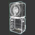 Square Digital Device With Circular Lens And Stacked Design For Mobile Tech