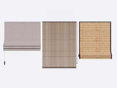 Venetian Blinds with Three Different Textures for Home Window Decoration 3d model