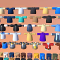Colorful Clothing and Accessories Collection Including T Shirts Sweaters Hats Shoes and Bags