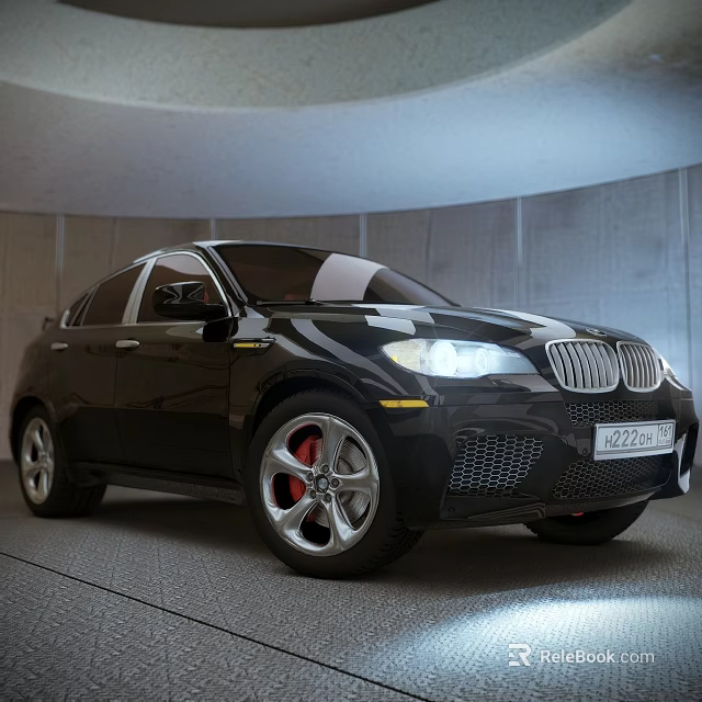 Black BMW Sporty Car With Modern Design Front Grille And Alloy Wheels 3d model 