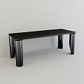 Modern Minimalist Black Dining Table With Unique Legs And White Walls Light Floor