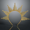 Golden Sun Ray Shaped Decorative Ornament Set For Modern Home Decoration
