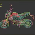 Red and Black Modern Motorcycle Featuring Sleek Seat Alloy Wheels and Urban Styling