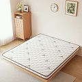 Comfortable Mattress With Wave Pattern And Soft Surface For Cozy Bedroom Wooden Floor