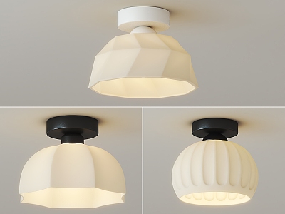 Cream wind ceiling lamp model