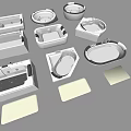 Various Designed Bathroom Washbasins With Different Shapes And Anti Slip Mats