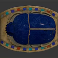 Unique Blue Beetle Bracelet With Colored Gemstones And Silver Metal Design