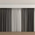 Elegant Grey And White Panel Curtains With Textured Fabric For Modern Interior