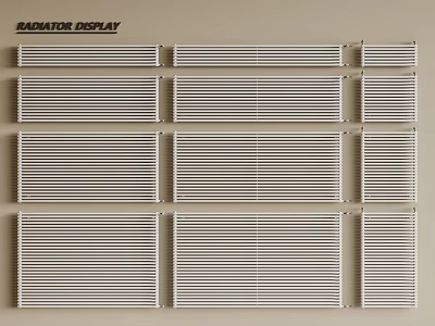 Various Radiator Designs Displayed In Organized Arrangement For Home Heating Solutions 3d model