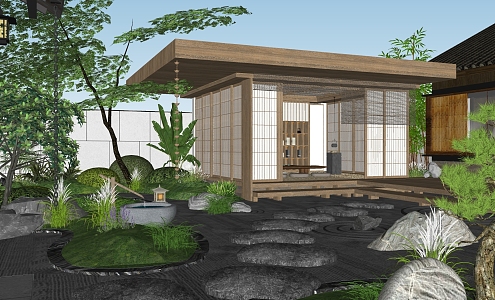 Japanese Courtyard Garden 3d model