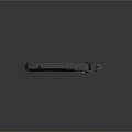 Sleek Metal Pistol With Black Grip And Silver Body Design Details