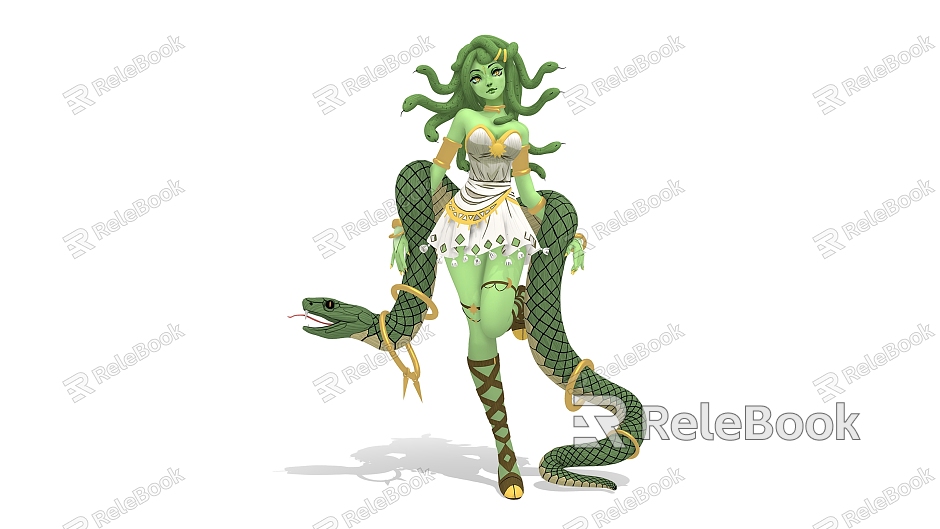 Medusa Snake Female Monster Monster Elf Game Figure Game Character model