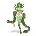 Medusa Snake Female Monster Elf Game Figure Game Character 3d model