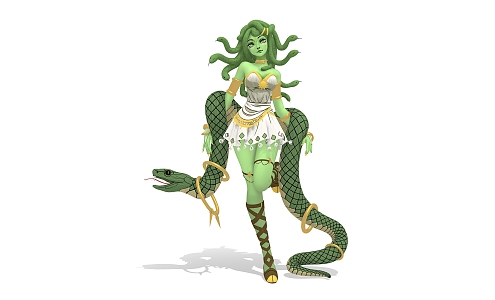 Medusa Snake Female Monster Elf Game Figure Game Character 3d model