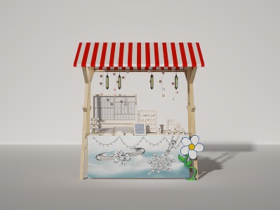 Jewelry and Jewelry Shop Set up Booth 3d model