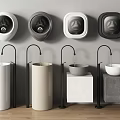 Modern Washbasin Column Basin Washing Machine Mini Washing Machine Table Basin Round Table Basin Wash Basin 3d model
