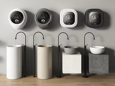Modern Washbasin Column Basin Washing Machine Mini Washing Machine Table Basin Round Table Basin Wash Basin 3d model
