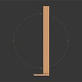 Wooden Window Frame with Arched Top and Pane Structure in 3D Model on Dark Background 3d model