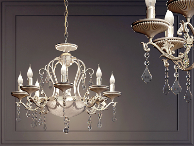 European-style chandelier candlestick chandelier 3d model