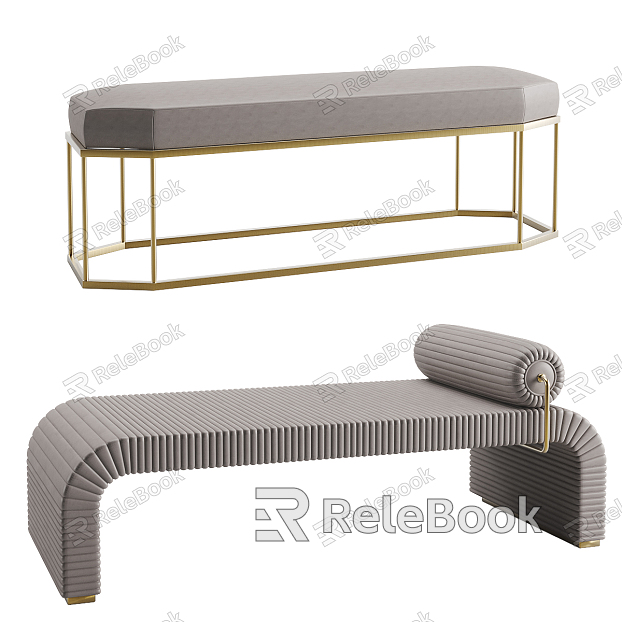 Modern Bed End Stool Bed End Stool Pedal model