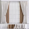 Elegant Layered Curtains With Sheer Panels And Neutral Pleated Design For Windows