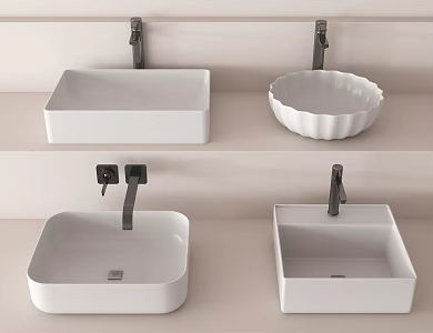 Modern table basin wash basin wash basin counter basin 3d model