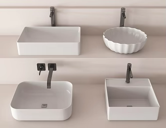 Modern table basin wash basin wash basin counter basin 3d model