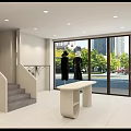 Modern Beauty Hair Salon Interior With Styling Chairs Mirrors And Reception Desk