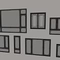 Chinese-style window new Chinese-style window casement window glass window door window bay window floor-to-ceiling window 3d model