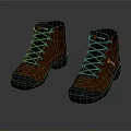 Brown Leather Mid Calf Lace Up Boots With Black Sole For Casual Daily Wear