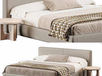 Double Bedding Bed 3d model