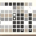 Assorted Color Switch Panels with Different Styles Arranged Neatly on