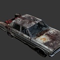 The wrecked rampage car 3d model