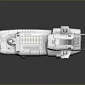 Futuristic Mechanical Spaceship Model With Detailed Engine Components Aerodynamic Structure And Control Panels 3d model